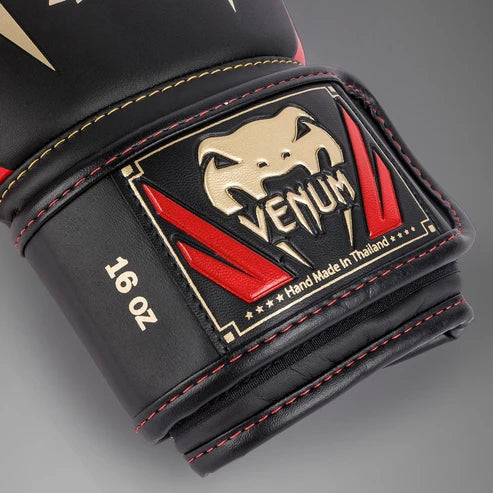 Guantes de boxeo Venum Elite - Negro/Oro/Rojo