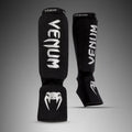 Espinilleras Venum Kontact - Negro/Plata
