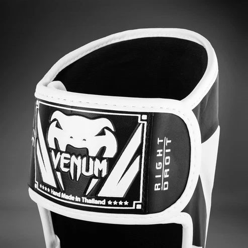 Espinilleras Venum Elite  - Negro/Blanco