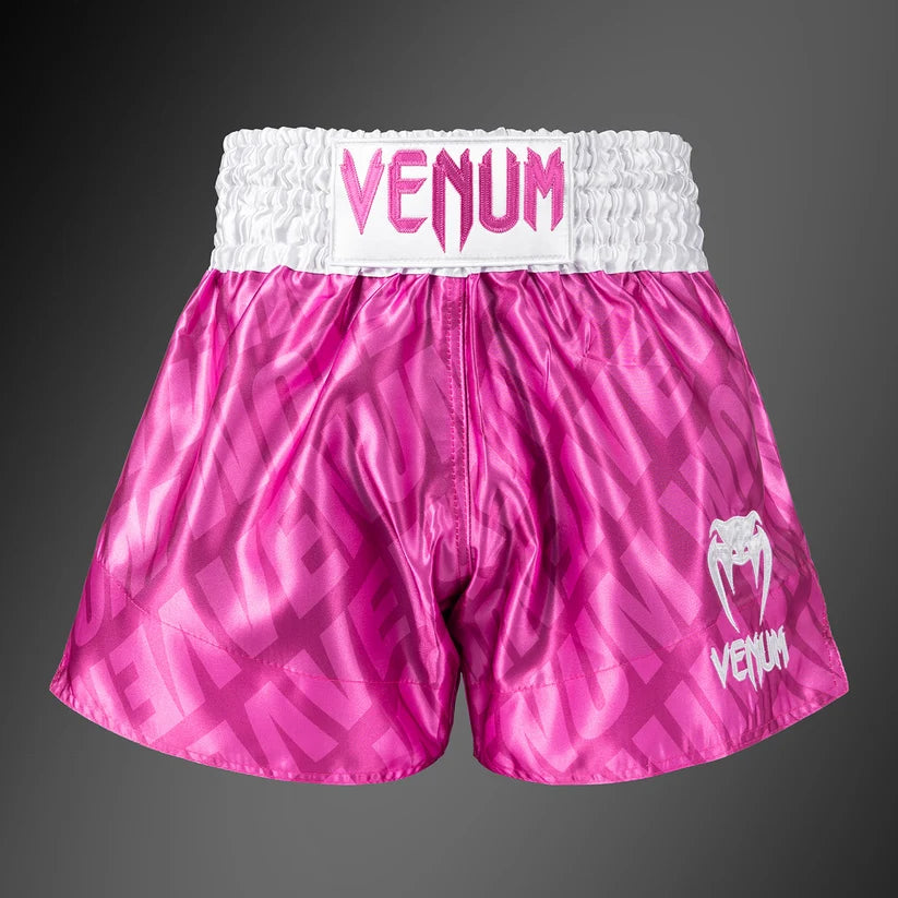 Short de Muay Thai Venum Contender XT Muay Thai –  Rosa caramelo/ Blanco
