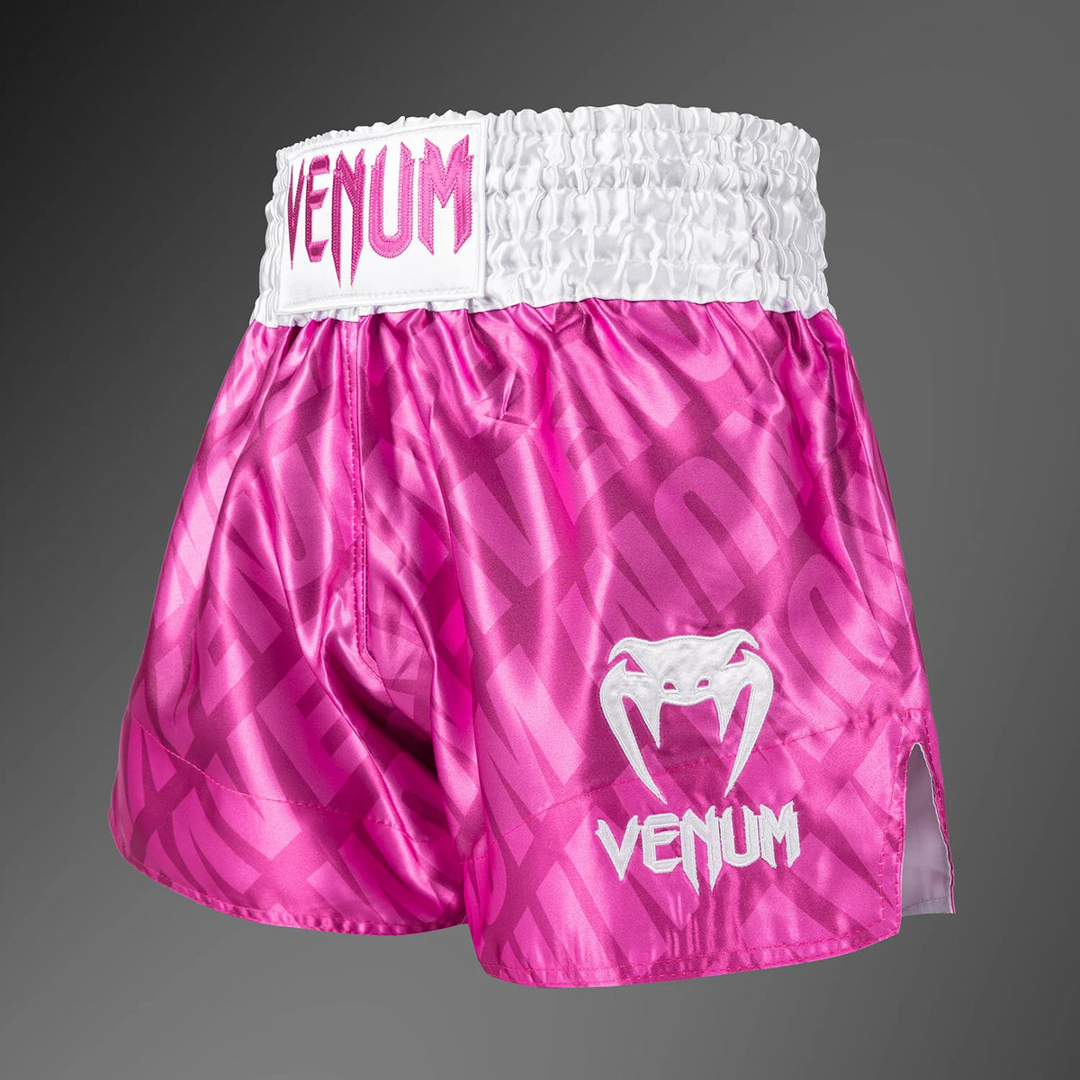 Short de Muay Thai Venum Contender XT Muay Thai –  Rosa caramelo/ Blanco