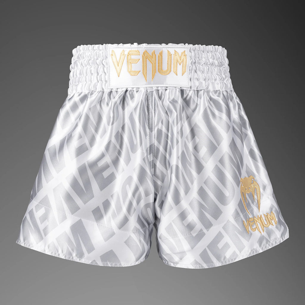 Short de Muay Thai Venum Contender XT Muay Thai – Blanco/Plata