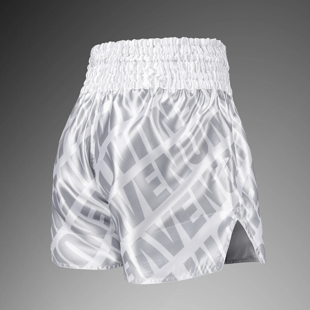 Short de Muay Thai Venum Contender XT Muay Thai – Blanco/Plata