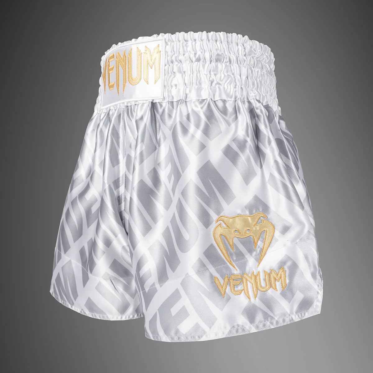 Short de Muay Thai Venum Contender XT Muay Thai – Blanco/Plata