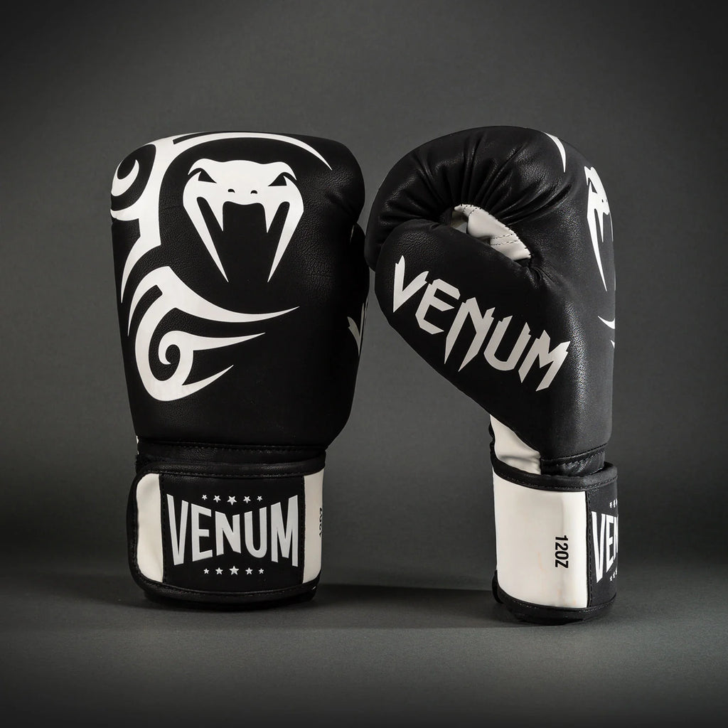 Guantes de boxeo réplica de Venum Mike Tyson - Negro profundo/Blanco óptico